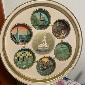 Vintage 1970s Walt Disney World Drink tin serving tray.